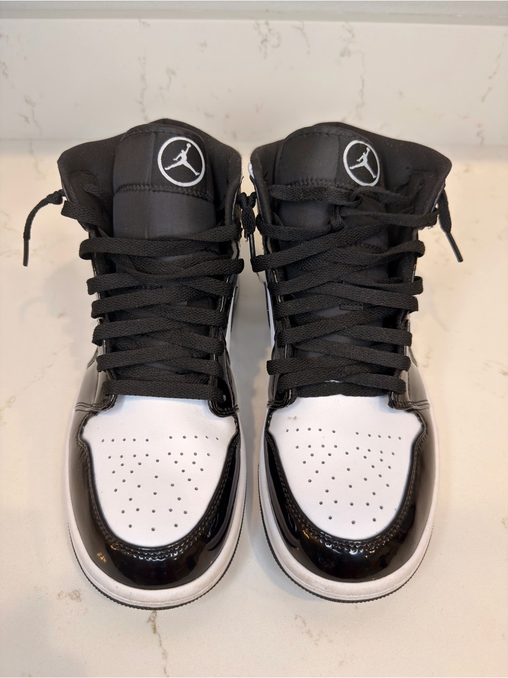 Nike Air Jordan 1 Mid SE Black White Carbon Fiber All Star Sneakers Men’s 9.5